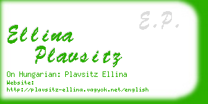 ellina plavsitz business card